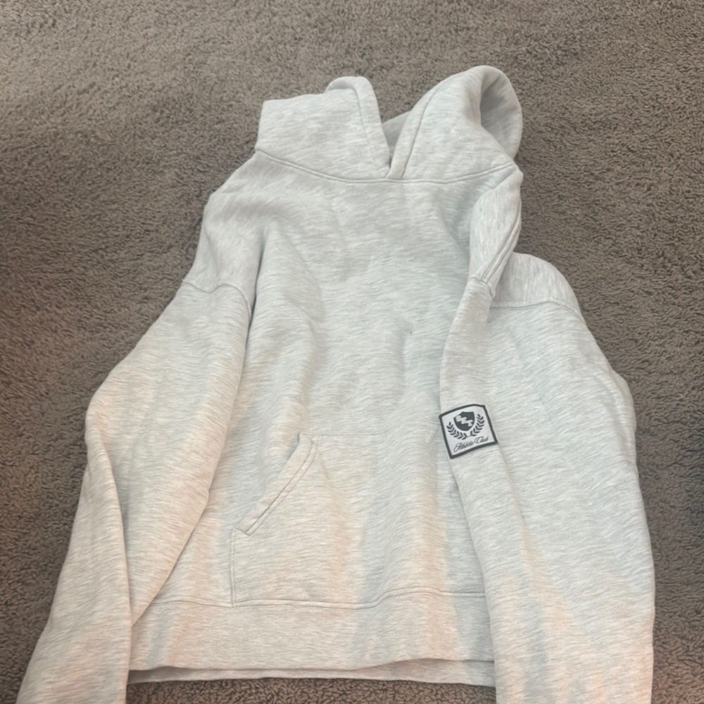 SET ACTIVE Gray Hoodie with Logo Patch